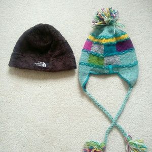 North Face and Fur winter hats